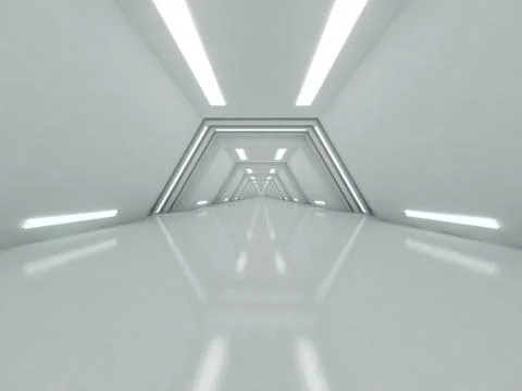 Abstract modern architecture background. 3D rendering Stock Illustration
