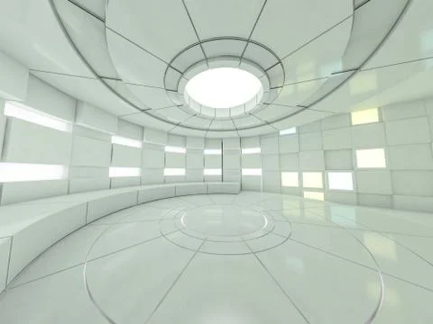 Abstract modern architecture background. 3D rendering Stock Illustration