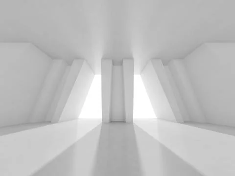 Abstract modern architecture background. 3D rendering Stock Illustration