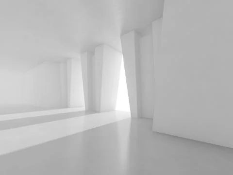 Abstract modern architecture background. 3D rendering Stock Illustration