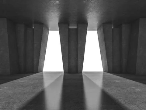 Abstract modern architecture background. 3D rendering Stock Illustration