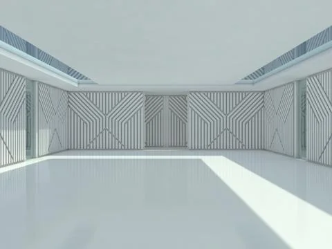Abstract modern architecture background. 3D rendering Stock Illustration