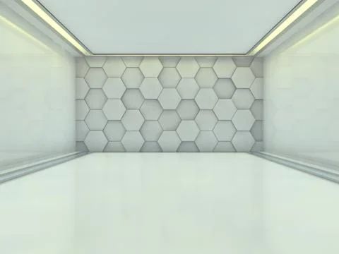 Abstract modern architecture background. 3D rendering Stock Illustration