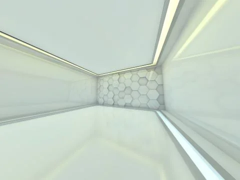 Abstract modern architecture background. 3D rendering Illustrazione stock