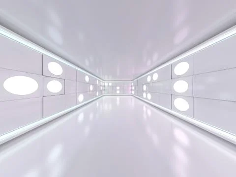 Abstract modern architecture background. 3D rendering Stock Illustration
