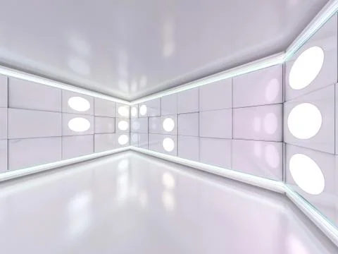 Abstract modern architecture background. 3D rendering Stock Illustration