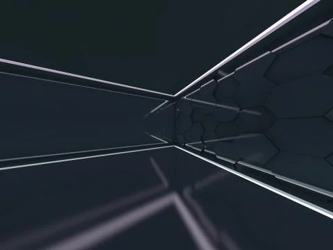 Abstract modern architecture background. 3D rendering Stock Illustration