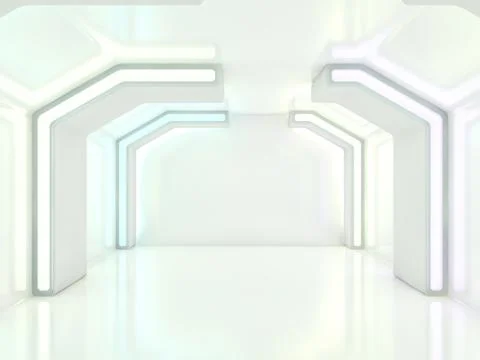 Abstract modern architecture background. 3D rendering Stock Illustration