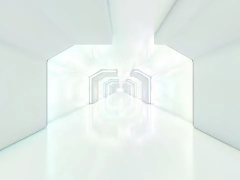 Abstract modern architecture background. 3D rendering Stock Illustration