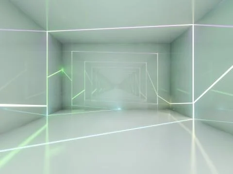 Abstract modern architecture background. 3D rendering Stock Illustration