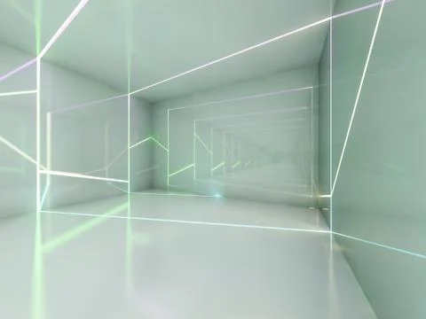 Abstract modern architecture background. 3D rendering Stock Illustration