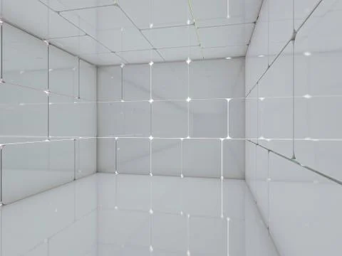 Abstract modern architecture background. 3D rendering Stock Illustration