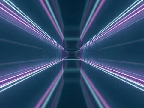Abstract modern architecture background. 3D rendering Illustrazione stock