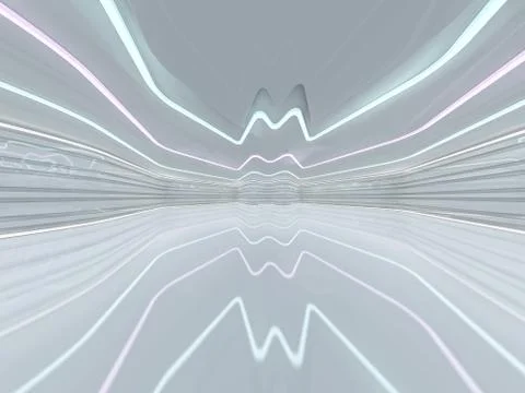 Abstract modern architecture background. 3D rendering Stock Illustration