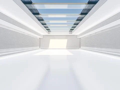 Abstract modern architecture background. 3D rendering Stock Illustration