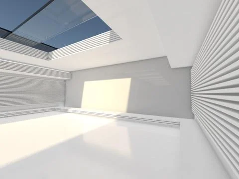 Abstract modern architecture background. 3D rendering Stock Illustration