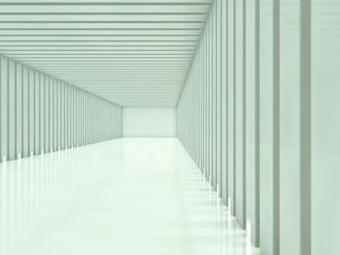 Abstract modern architecture background. 3D rendering Stock Illustration
