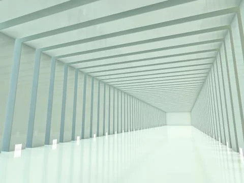 Abstract modern architecture background. 3D rendering Stock Illustration