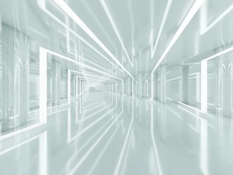 Abstract modern architecture background. 3D rendering Stock Illustration