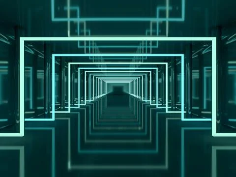 Abstract modern architecture background. 3D rendering Stock Illustration