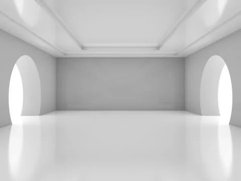 Abstract modern architecture background. 3D rendering Stock Illustration