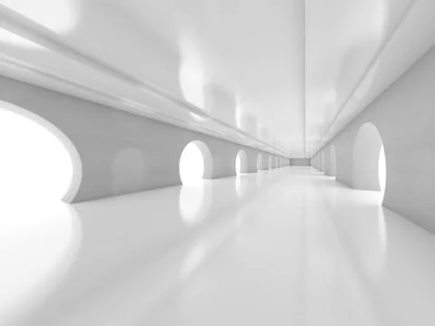 Abstract modern architecture background. 3D rendering Illustrazione stock