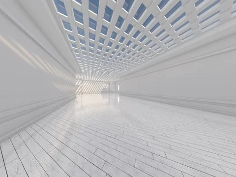 Abstract modern architecture background. 3D rendering Stock Illustration