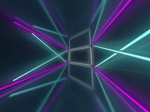 Abstract modern architecture background. 3D rendering Illustrazione stock