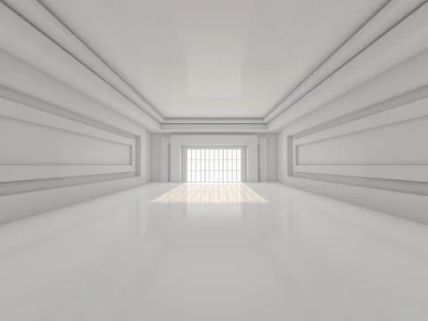 Abstract modern architecture background. 3D rendering Stock Illustration