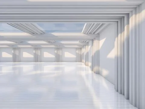 Abstract modern architecture background. 3D rendering Stock Illustration