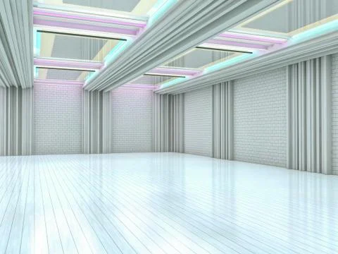 Abstract modern architecture background. 3D rendering Stock Illustration