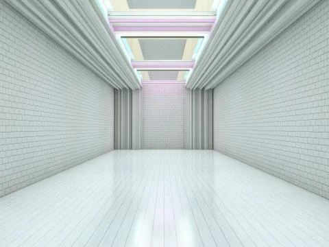 Abstract modern architecture background. 3D rendering Stock Illustration