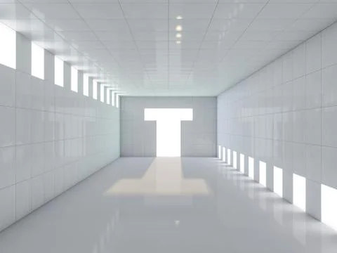 Abstract modern architecture background. 3D rendering Stock Illustration
