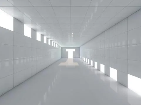 Abstract modern architecture background. 3D rendering Illustrazione stock