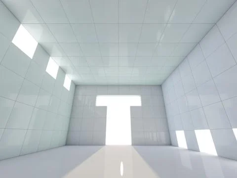 Abstract modern architecture background. 3D rendering Stock Illustration