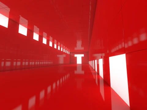 Abstract modern architecture background. 3D rendering Stock Illustration