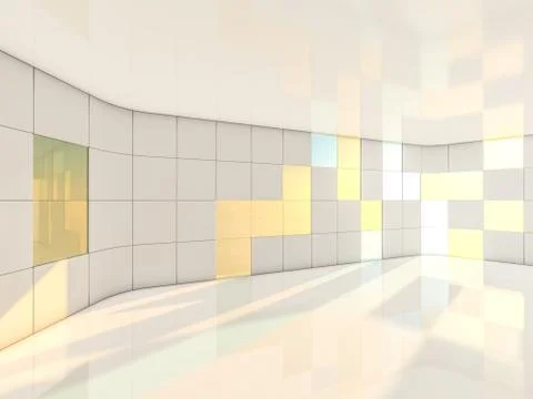 Abstract modern architecture background. 3D rendering Stock Illustration