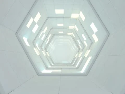Abstract modern architecture background. 3D rendering Stock Illustration