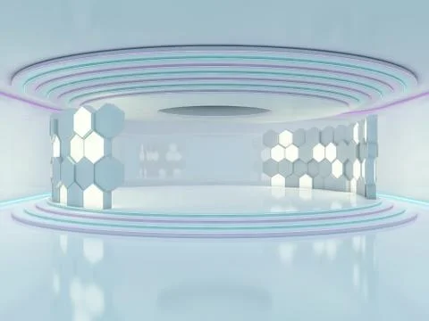 Abstract modern architecture background. 3D Stock Illustration