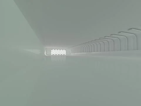 Abstract modern architecture background. 3D rendering Illustrazione stock