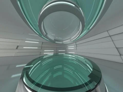 Abstract modern architecture background. 3D Stock Illustration