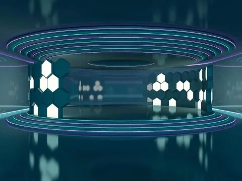 Abstract modern architecture background. 3D Stock Illustration