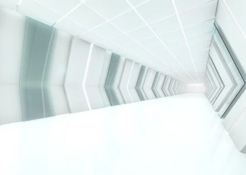Abstract modern architecture background. 3D rendering Stock Illustration