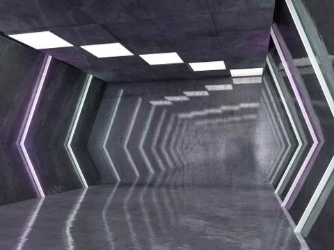 Abstract modern architecture background. 3D rendering Stock Illustration