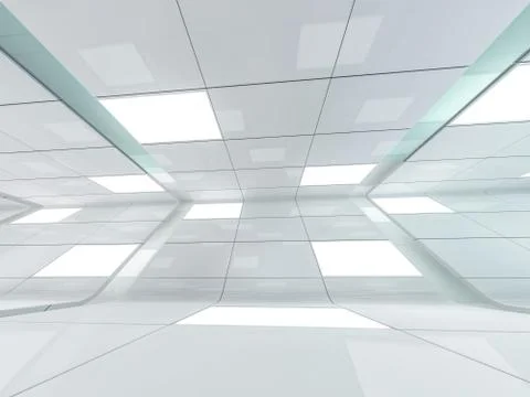 Abstract modern architecture background. 3D rendering Stock Illustration