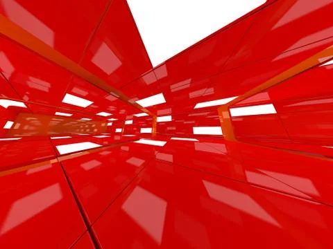 Abstract modern architecture background. 3D rendering Stock Illustration