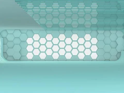 Abstract modern architecture background. 3D rendering Stock Illustration