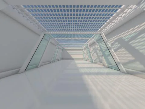 Abstract modern architecture background. 3D Stock Illustration