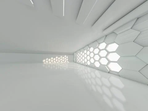 Abstract modern architecture background. 3D rendering Stock Illustration