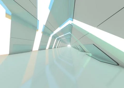 Abstract modern architecture background. 3D Stock Illustration